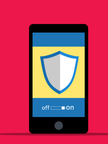 Free cyber security phone login vector